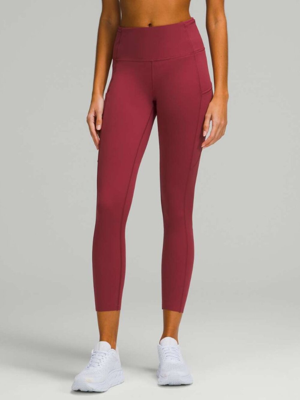 Lululemon Fast and Free High-Rise Tight 25" *Brushed Nulux in Mulled Wine Size 6